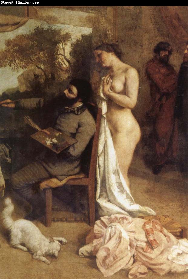 Gustave Courbet The Painters' Studio,a Real Allegory (detail)